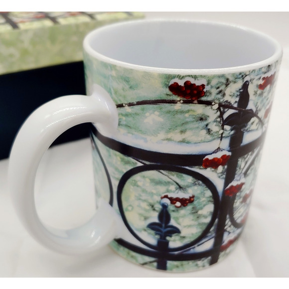 Gift for Bird Lover Coffee Mug Sparrow On The Fence Lang & Wise Vintage 2004 - Picture 7 of 16